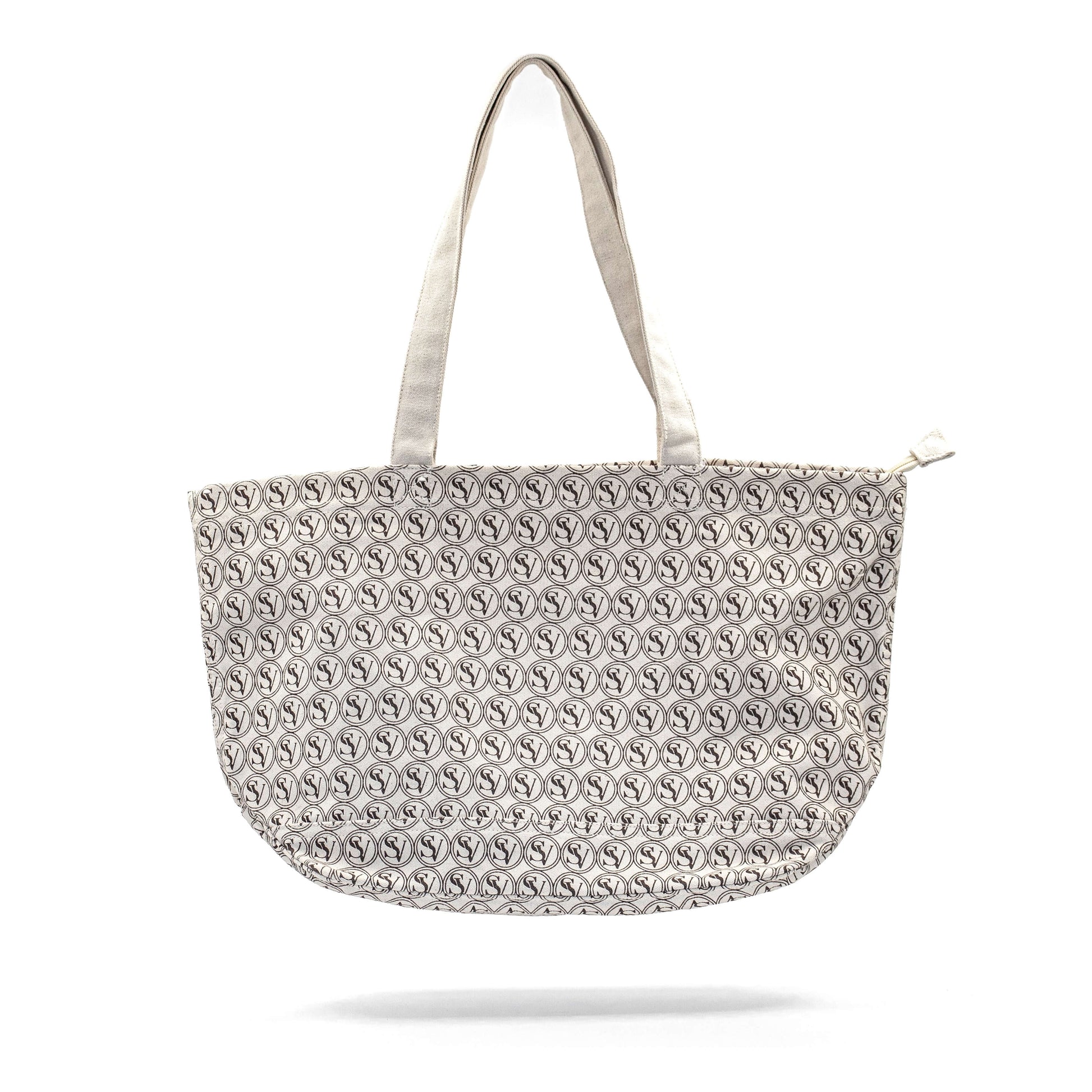 Glamour Grocery Shopper Bag in canvas with black handles and elegant typography, ideal for everyday shopping and eco-conscious fashion.