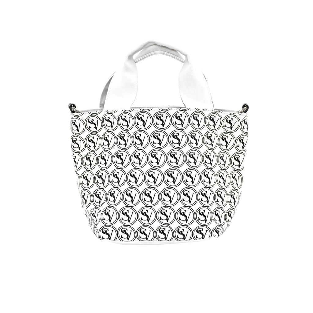 Vogue Street Crossbody Bag with basket design and bold Serene Vogue logo