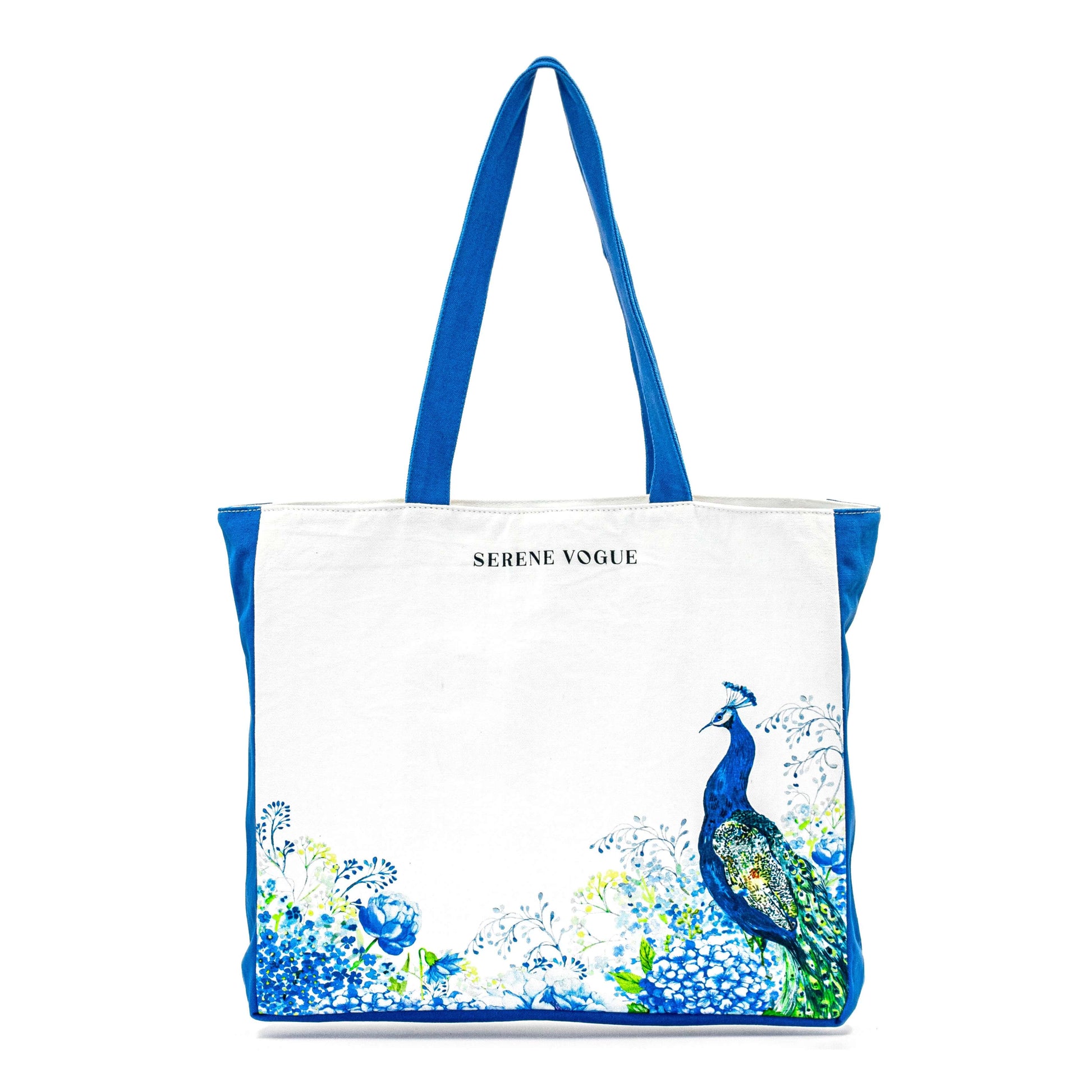 Peacock Panache Shoulder Bag with teal, gold, and emerald hand embroidery on premium canvas by Serene Vogue
