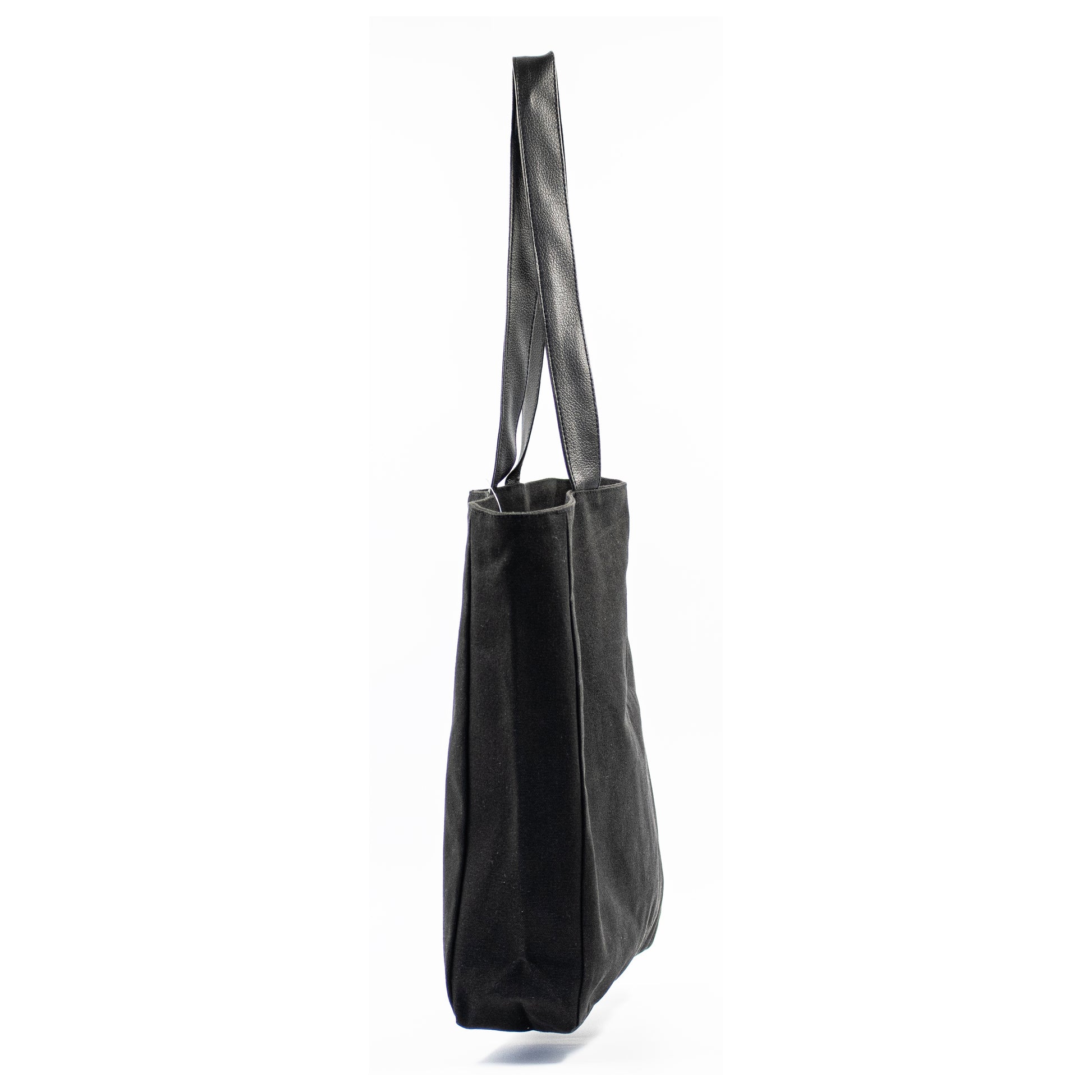 Elite Canvas Shopper Bag with Serene Vogue logo, reinforced handles, and inner zipper pocket