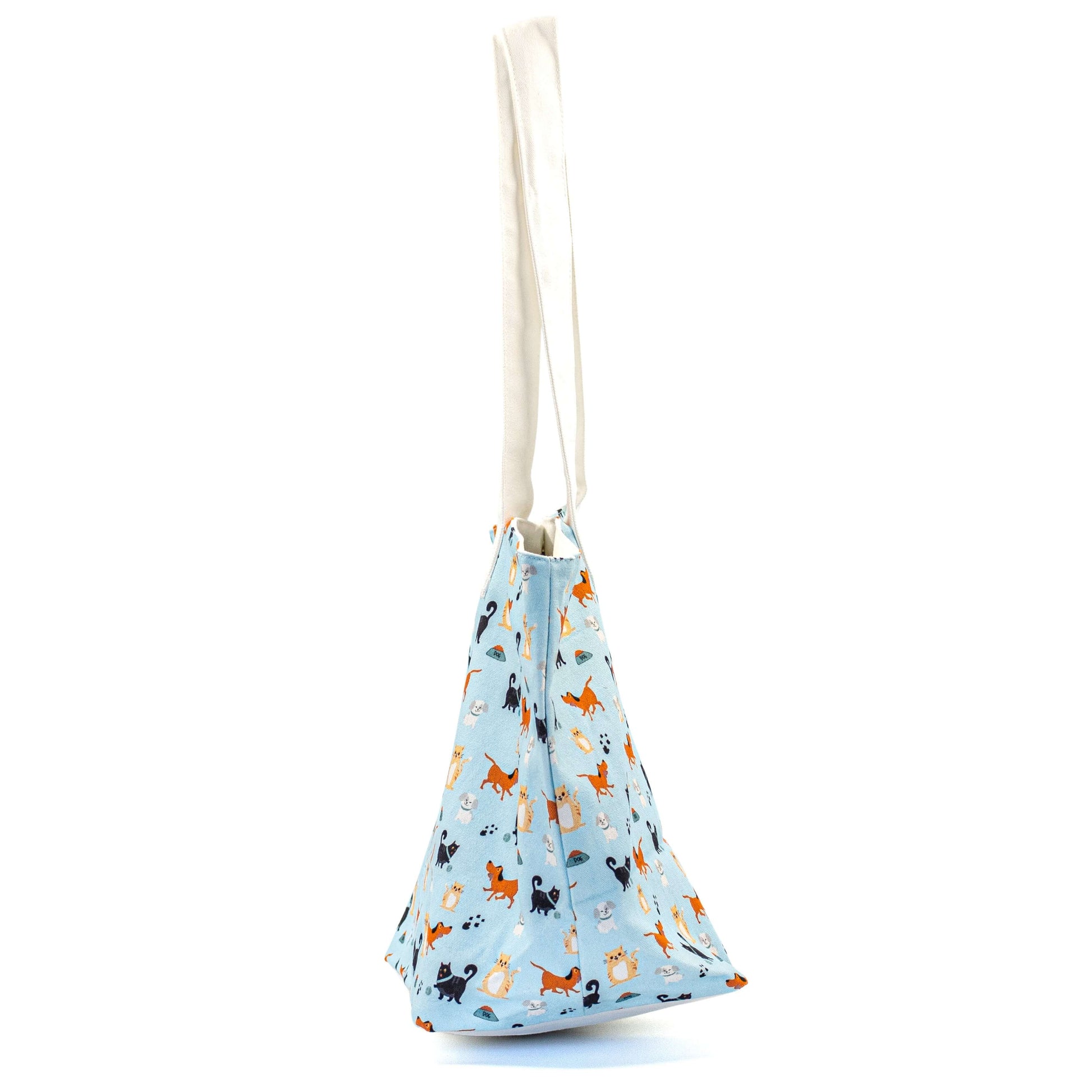 Pup Parade Cat Couture Shoulder Bag with dog and cat parade print by Serene Vogue