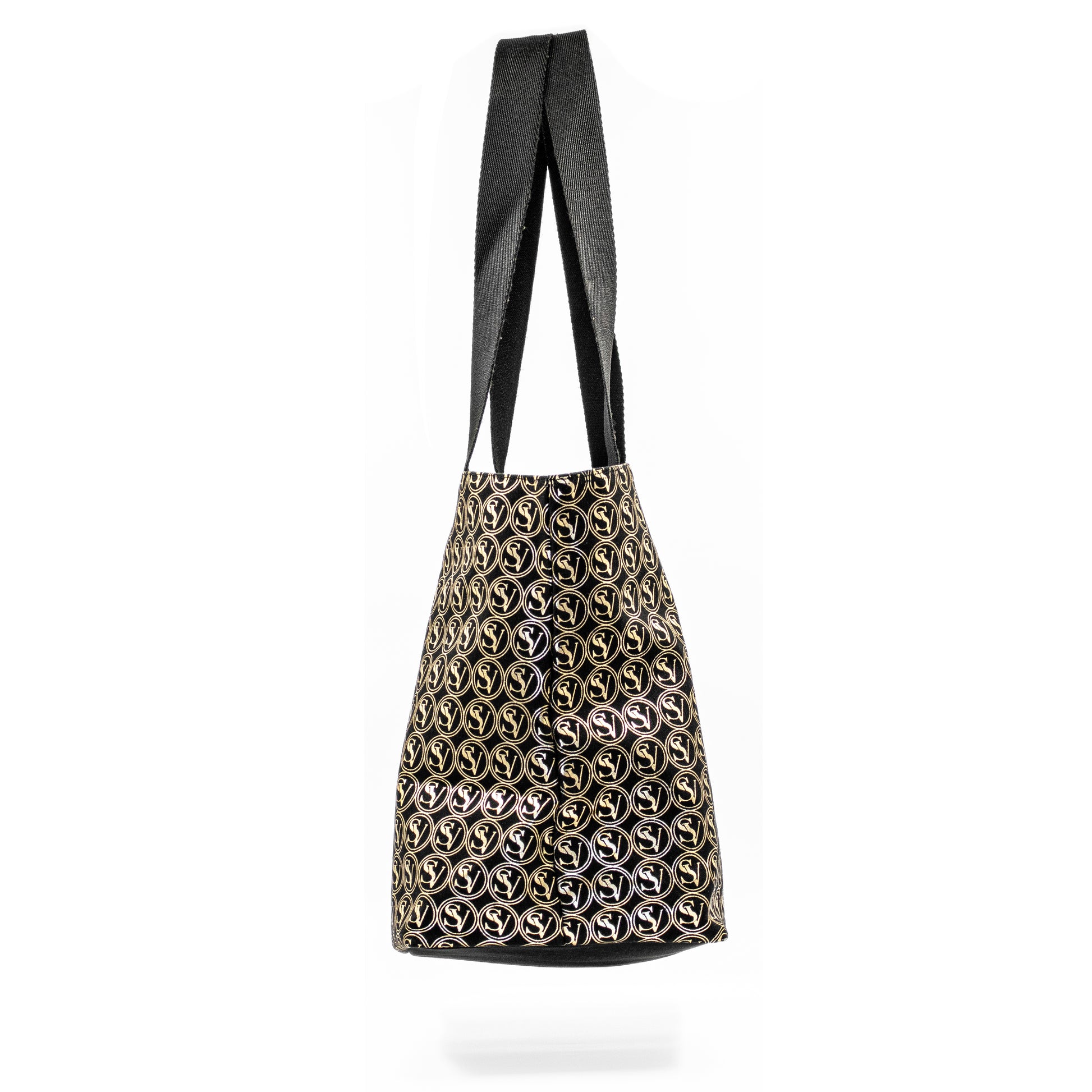 Lux Carry All Bag with Serene Vogue logo and canvas build, perfect for shopping and travel