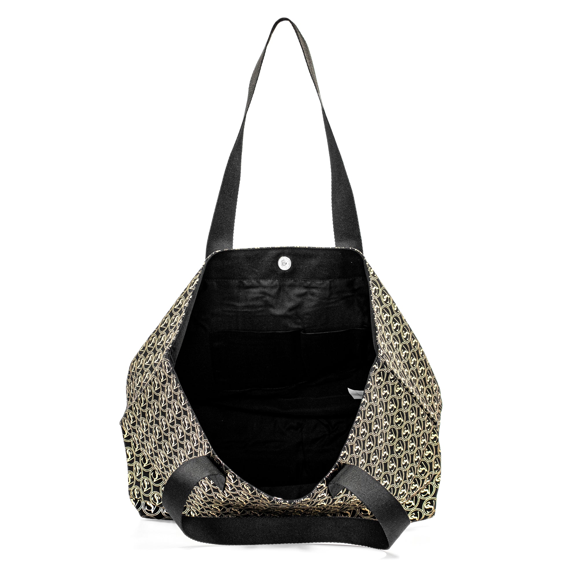 Lux Carry All Bag with Serene Vogue logo and canvas build, perfect for shopping and travel