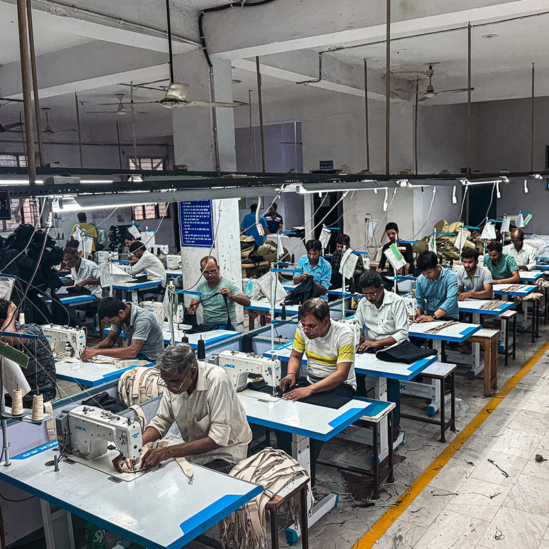 Meet the Hands Behind Your Bag_A look inside our factory in India, from the first cut to the final stitch_Steady hands, one seam at a time, no shortcuts.