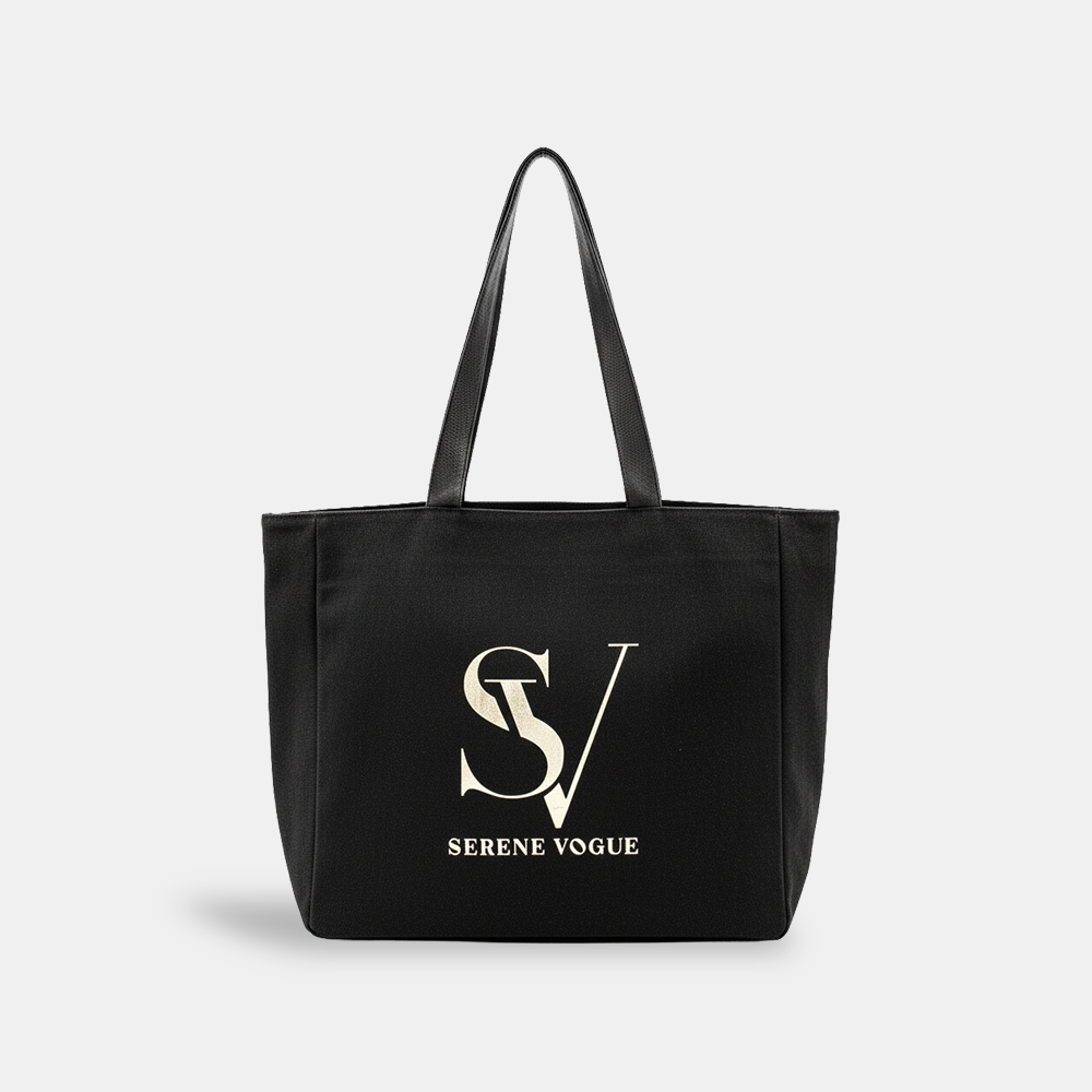 SV Signature Black Tote Bag