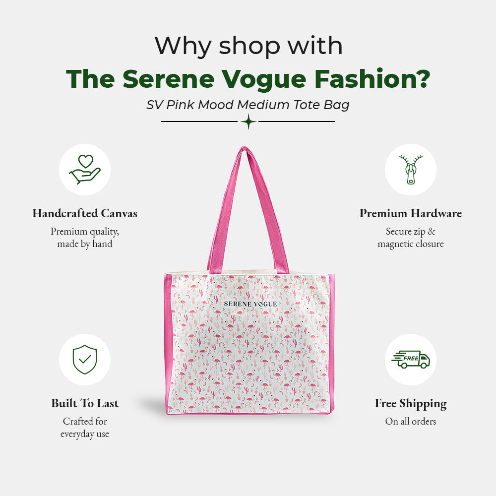 SV Pink Mood Medium Tote Bag