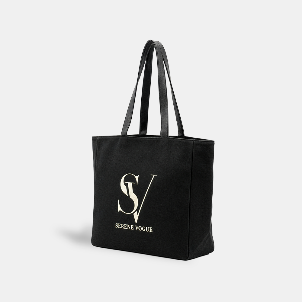 SV Signature Black Tote Bag