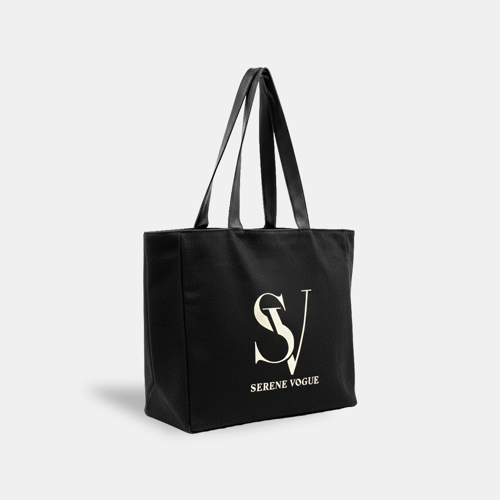 SV Signature Black Tote Bag